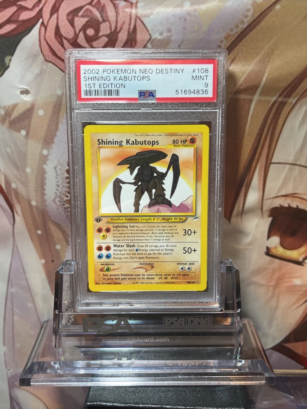 1st edition Shining Kabutops PSA 9